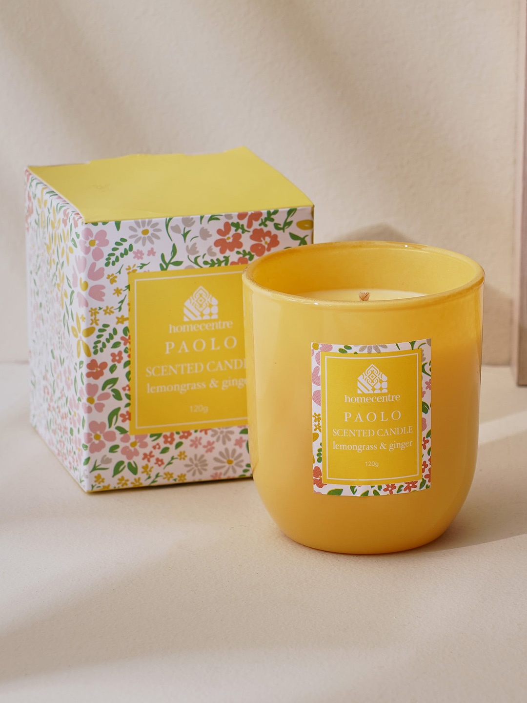 

Home Centre Yellow Paolo Lemongrass and Ginger Scented Jar Candle