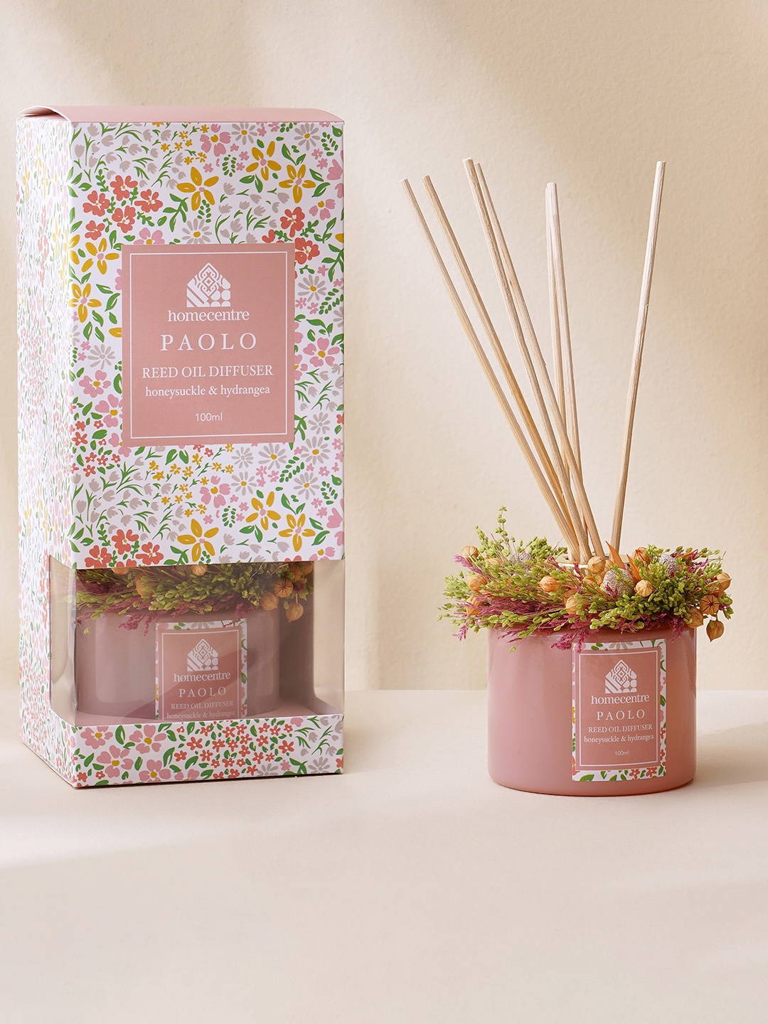 

Home Centre Paolo Honeysuckle & Hydrangea Reed Diffuser, Pink
