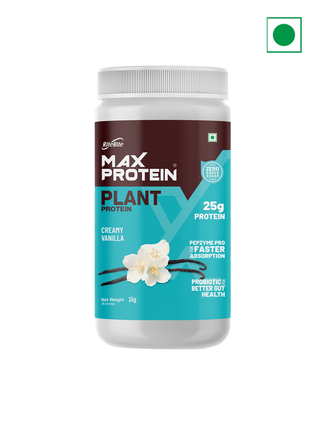 

Ritebite Max Protein Creamy Vanilla Plant Protein - 1Kg, Yellow