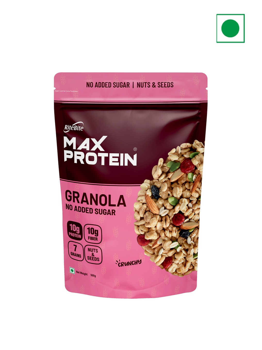 

Ritebite Max Protein Granola Nut & Seed Protein - 500g, Yellow