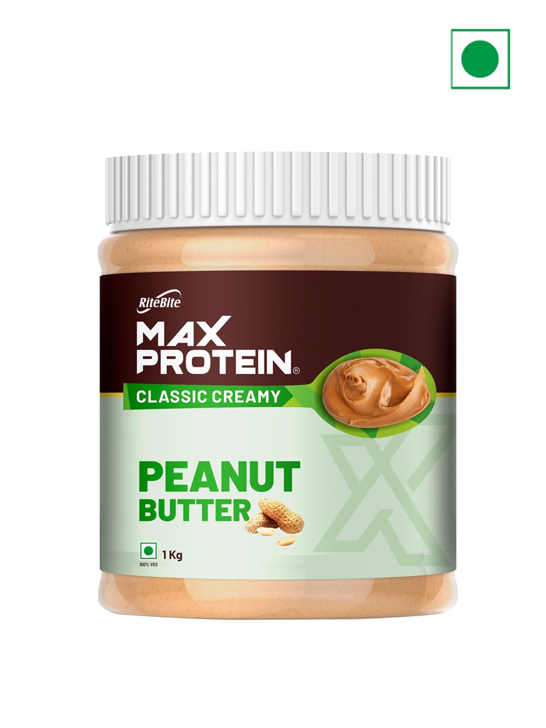 

Ritebite Max Protein Peanut Butter Classic Creamy Protein - 1Kg, Yellow