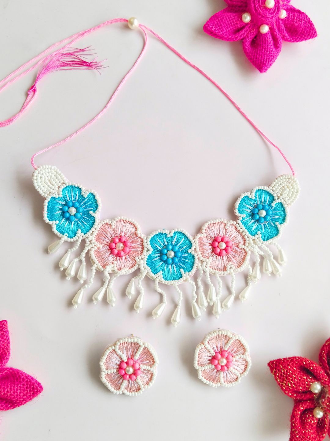 

Anouk Gold-Plated Beaded Boho Floral Handmade Jewellery Set