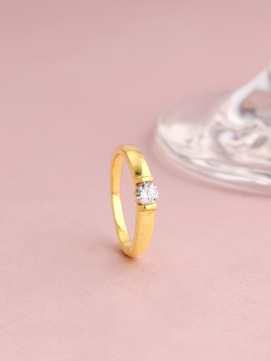 GIVA 925 Sterling Silver Gold-Plated Ring