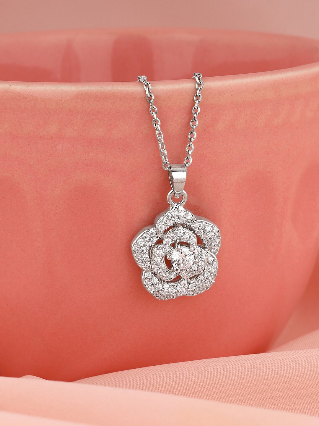 

GIVA Rhodium-Plated 925 Sterling Silver Contemporary Pendants with Chains