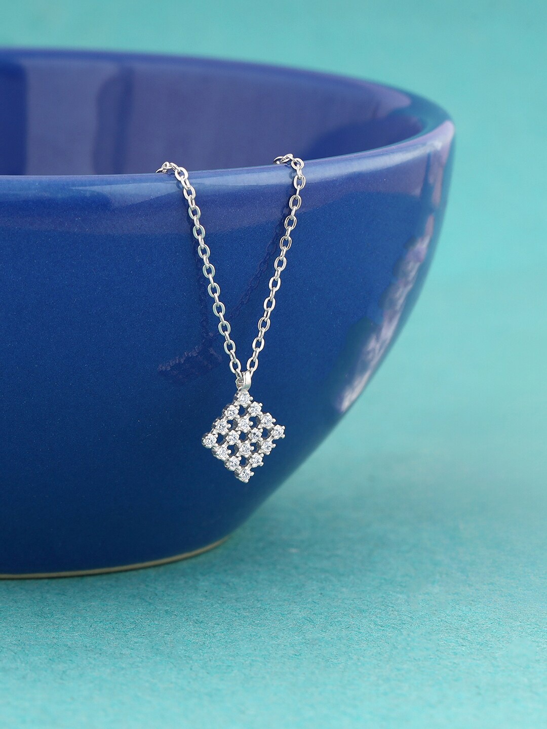 

GIVA Rhodium-Plated 925 Sterling Silver Contemporary Pendants with Chains