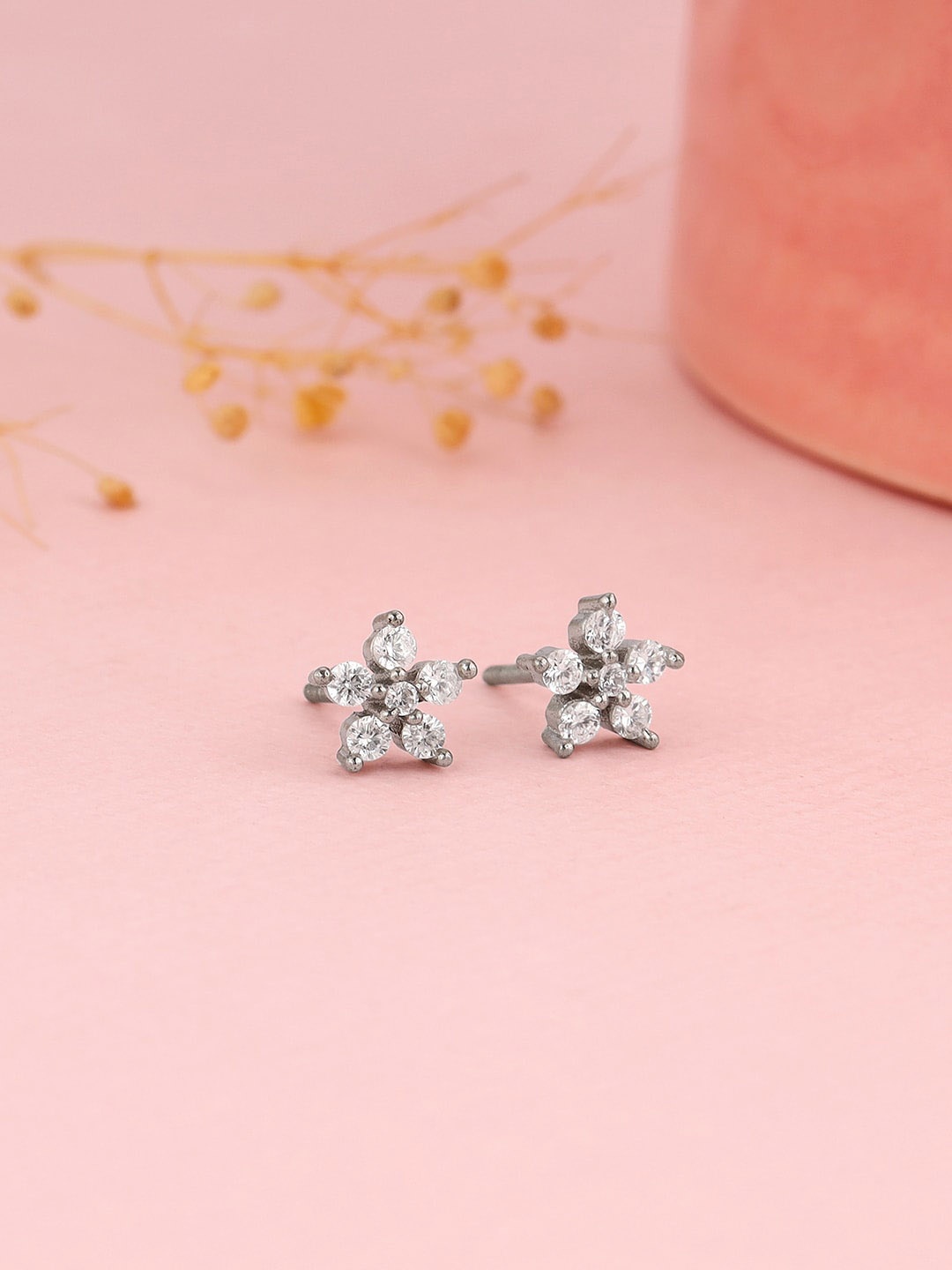 

GIVA Rhodium-Plated Contemporary 925 Sterling Silver Studs Earrings