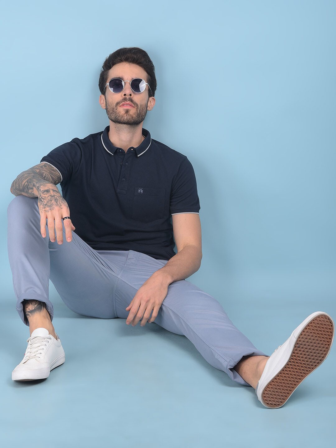 

Crimsoune Club Polo Collar Short Sleeves Slim Fit T-shirt, Navy blue