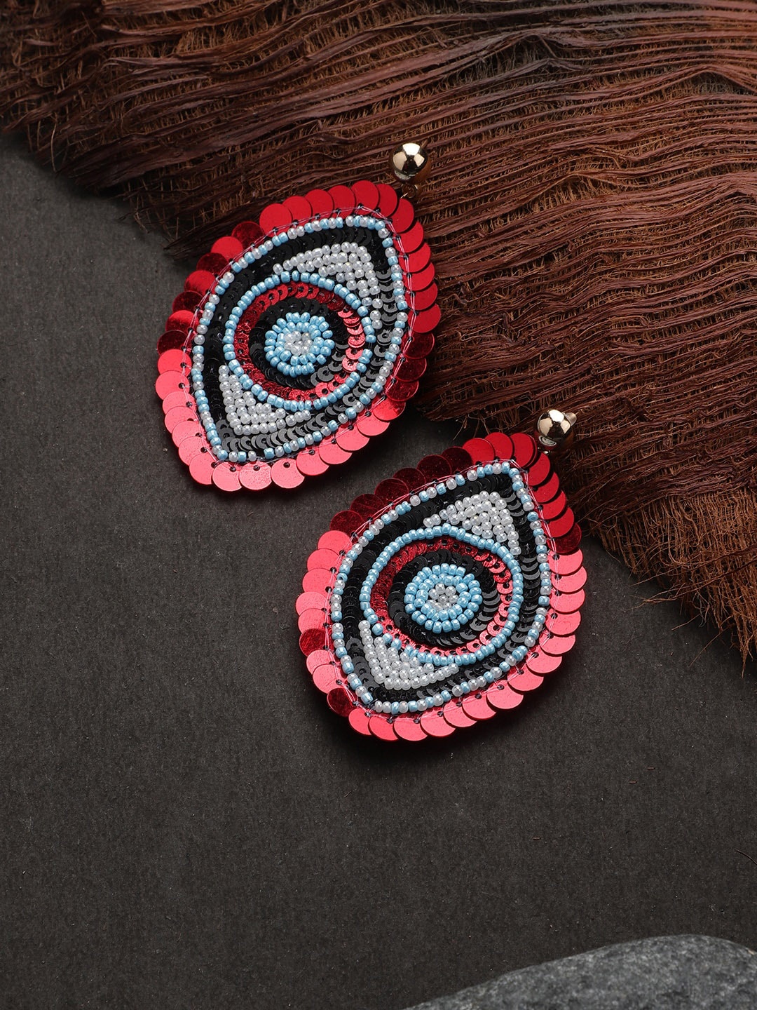 

Mali Fionna Beaded Contemporary Studs, Gold