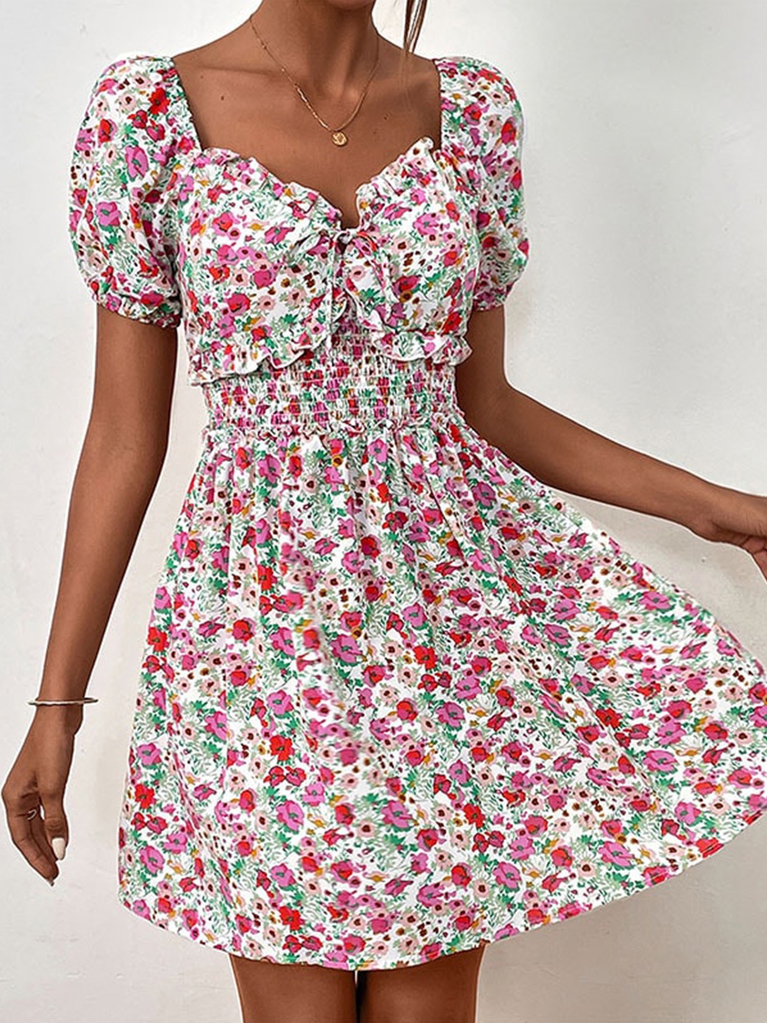

StyleCast Floral Printed Fit & Flare Mini Dress, White