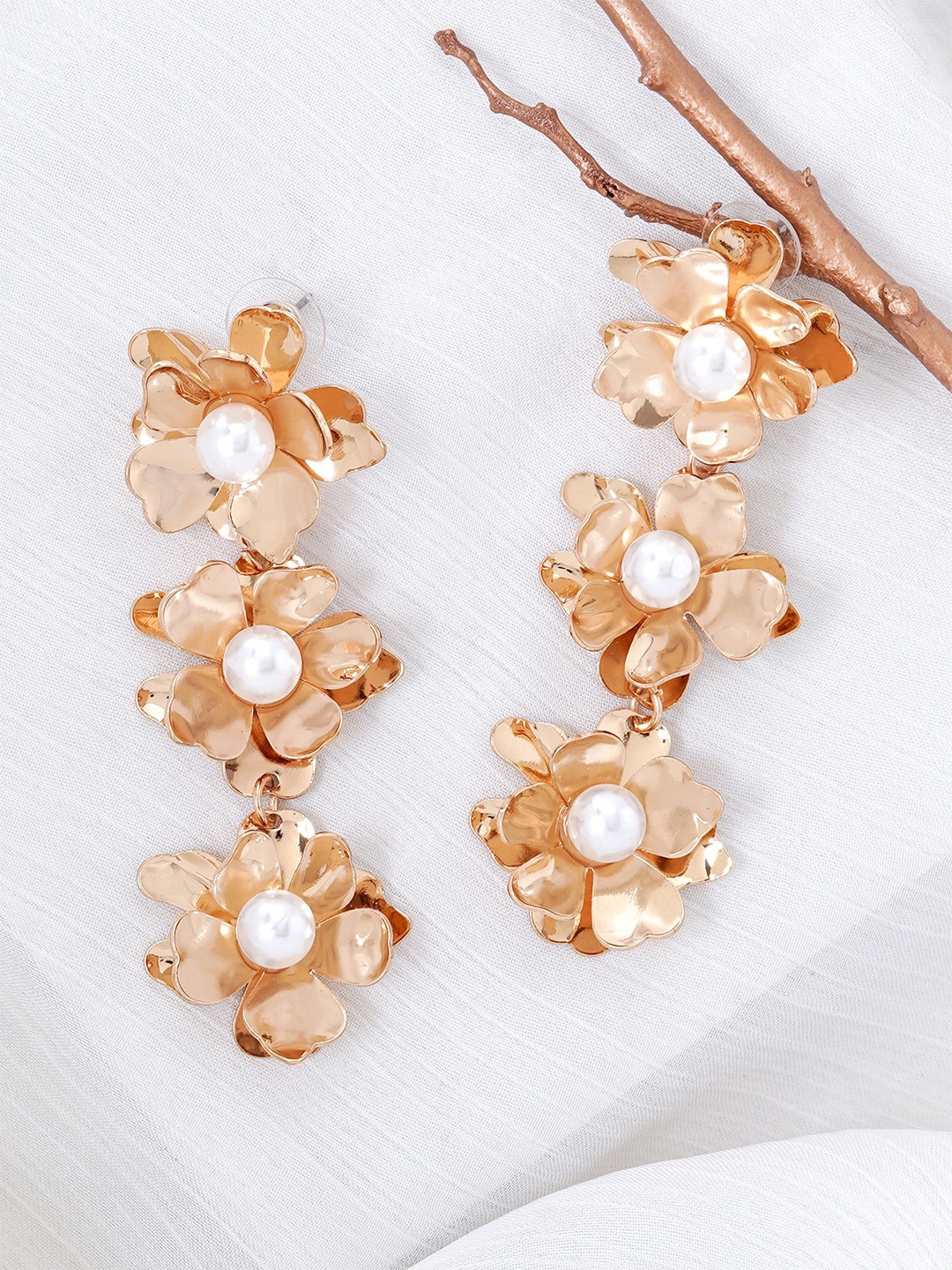 

JOKER & WITCH Nerine Gold-Plated Beaded Floral Drop Earrings