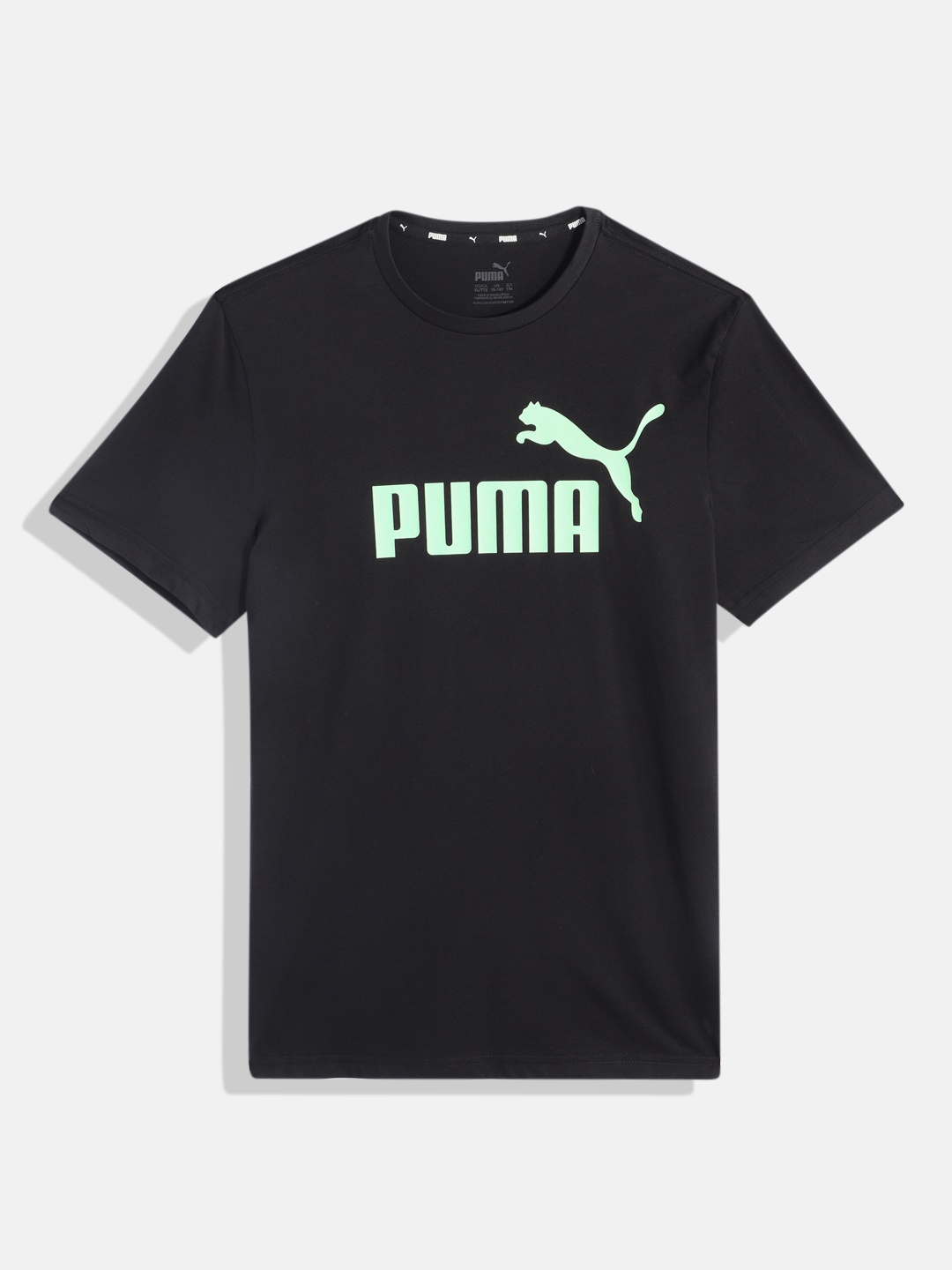 

Puma Kids ESS Brand Logo Printed Pure Cotton T-shirt, Black