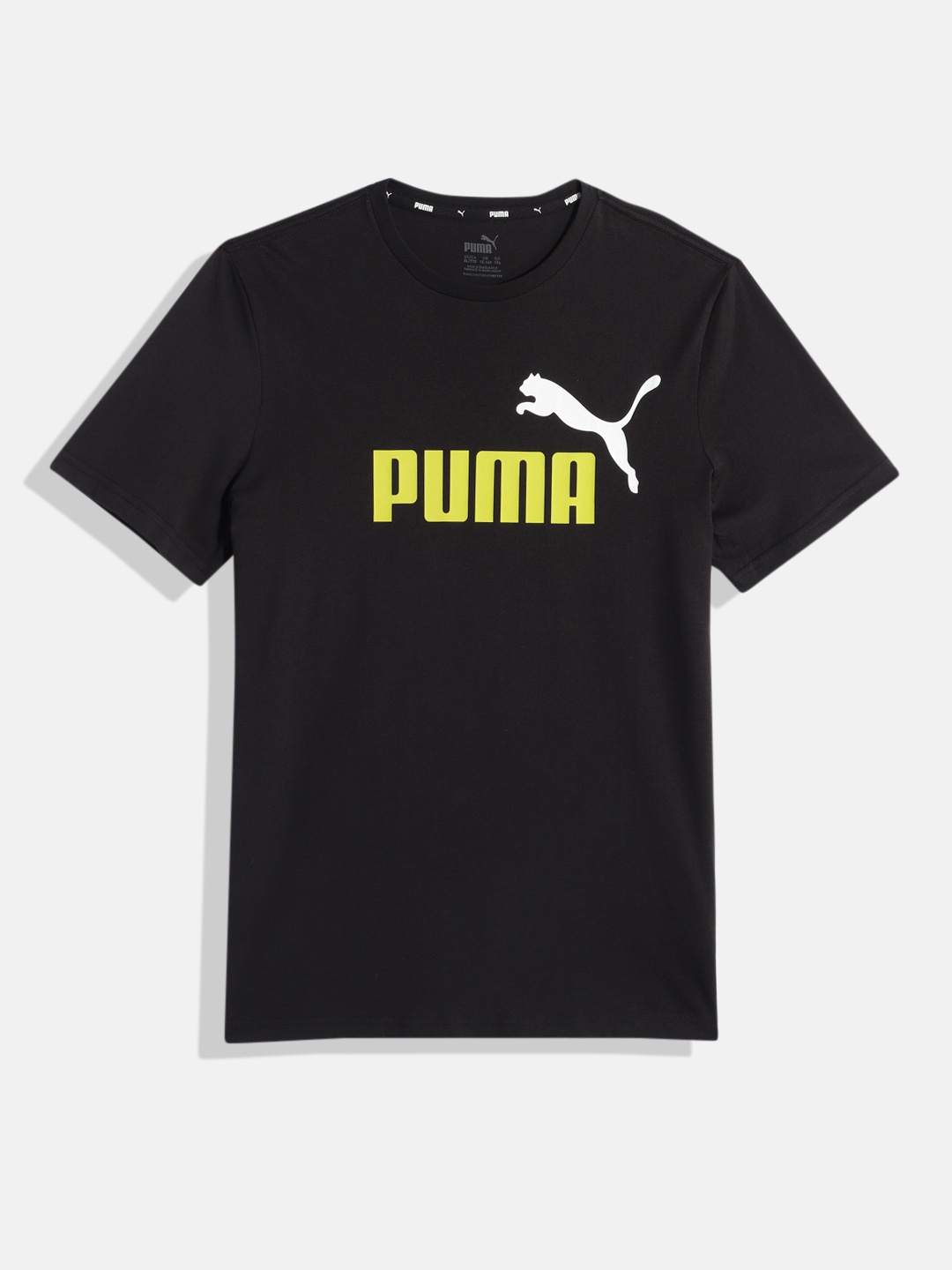 

Puma Boys Brand Logo Print Knitted Pure Cotton T-shirt, Black