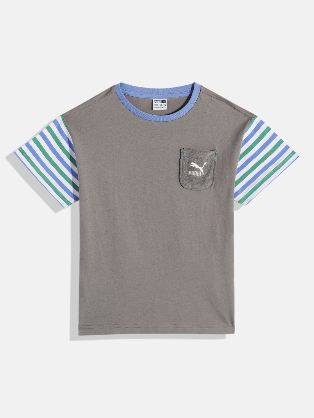 

Puma Kids Pure Cotton Summer Camp Classics Relaxed Fit T-shirt, Grey