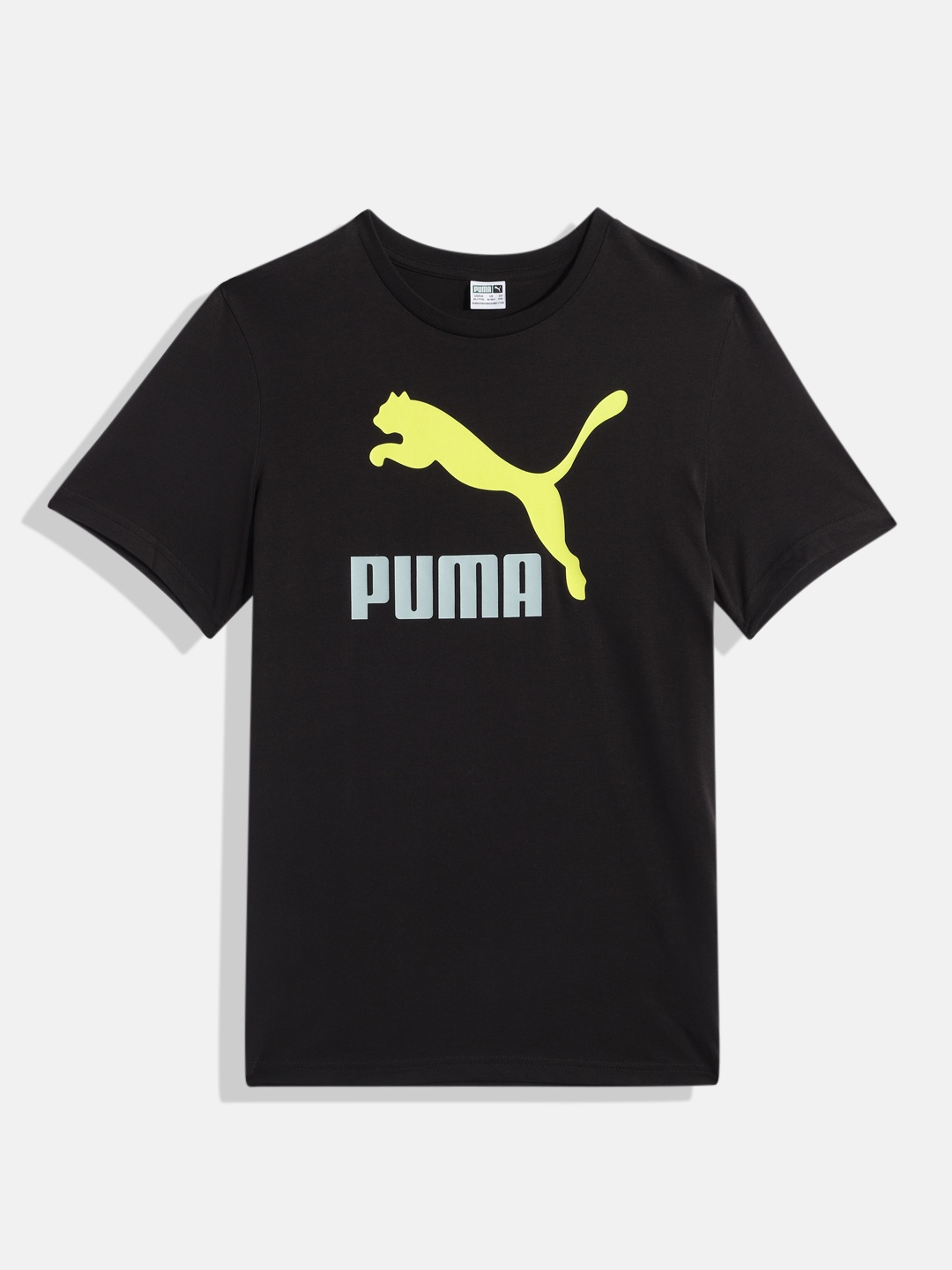

Puma Boys Classics Brand Logo Print Knitted Pure Cotton T-shirt, Black