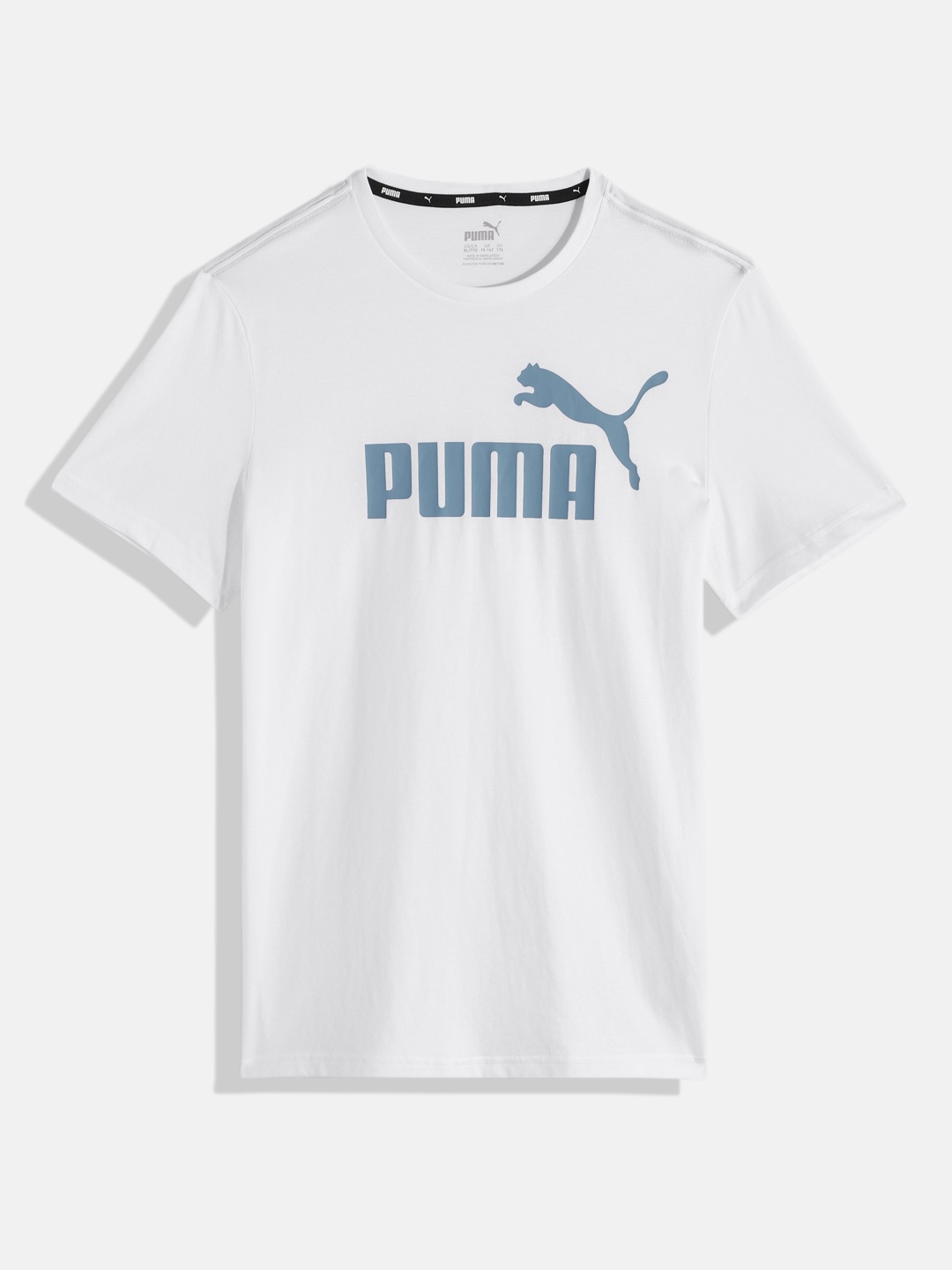 

Puma Kids ESS Brand Logo Printed Pure Cotton T-shirt, White