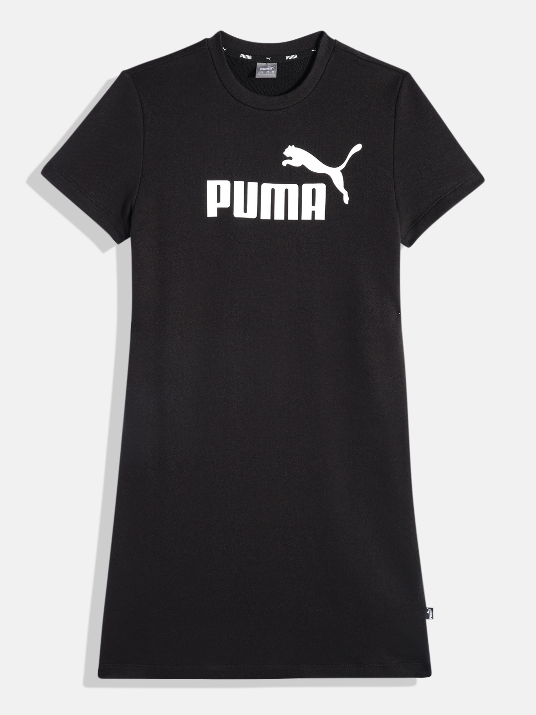 

Puma Girls Youth Brand Logo Print Knitted T-shirt Dress, Black