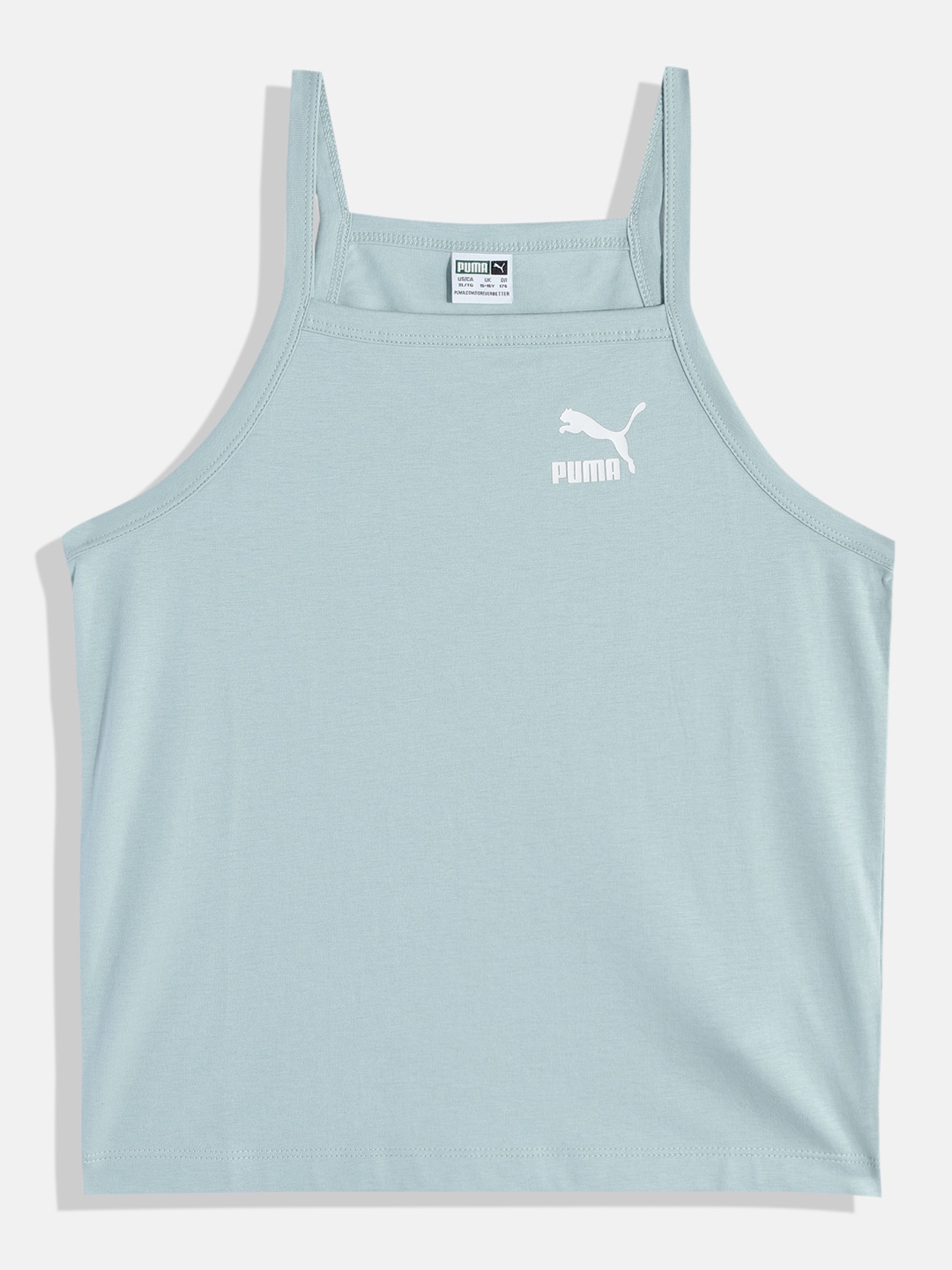 

Puma Girls Classics Pure Cotton Slim Fit Tank Top, Blue