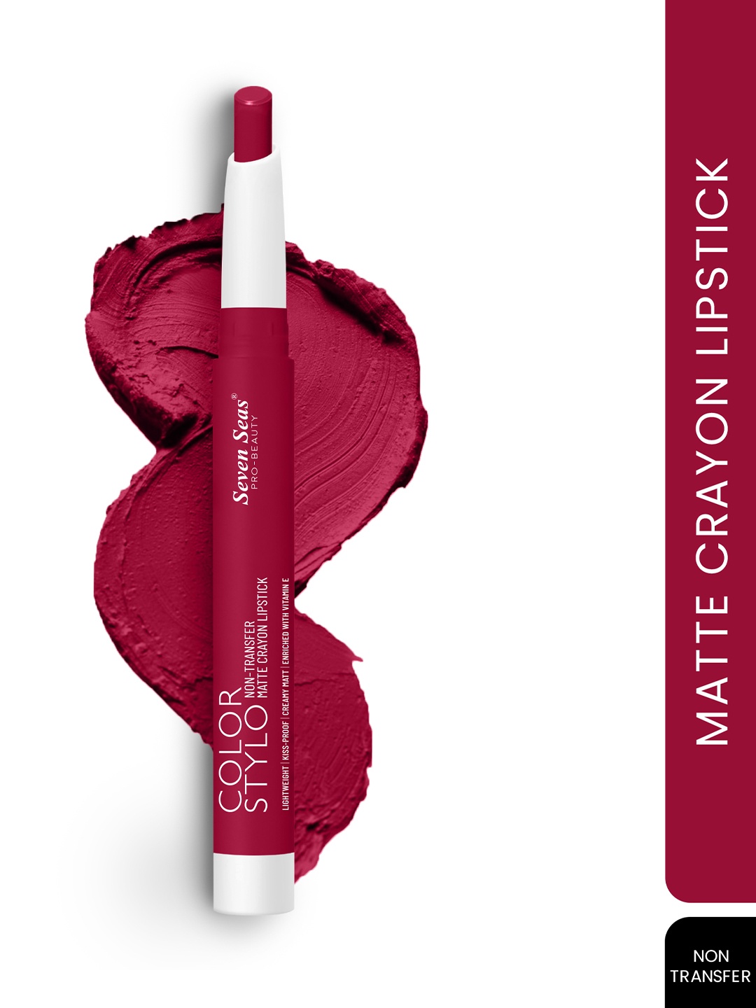 

Seven Seas Color Stylo Non-Transfer Matte Crayon Lipstick - Pink Jam 109