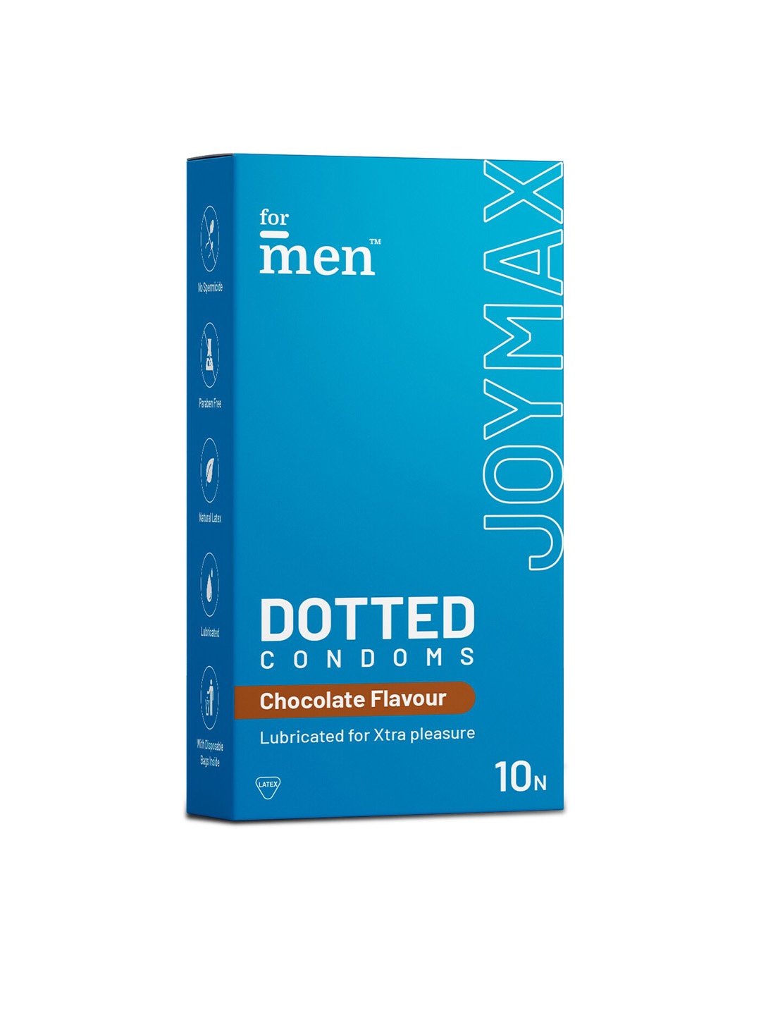 

ForMen JoyMax Dotted Lubricated Condoms - 10Pcs - Chocolate Flavor, Blue