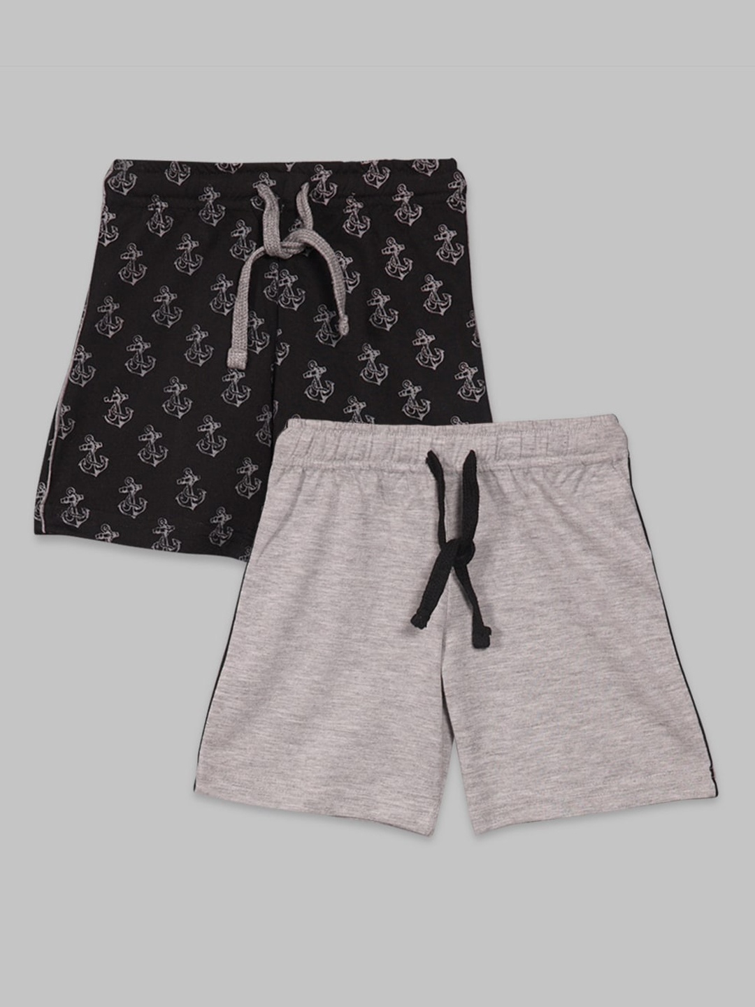 

BAESD Boys Pack Of 2 Conversational Printed Cotton Shorts, Black