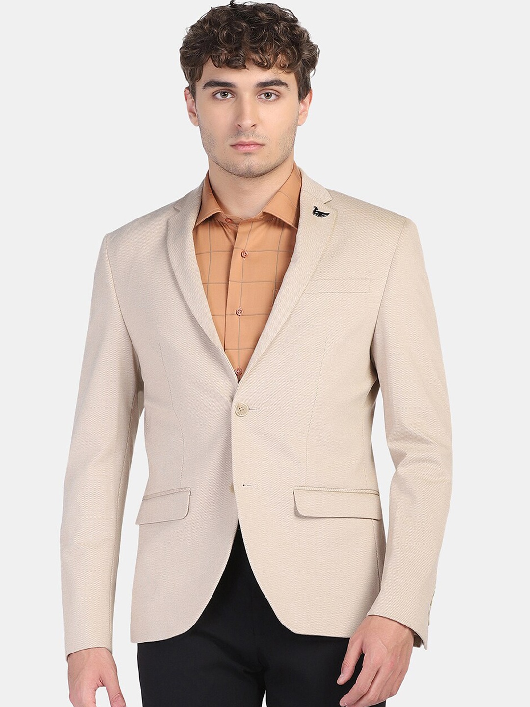 

Blackberrys Slim-Fit Single Breasted Blazer, Beige