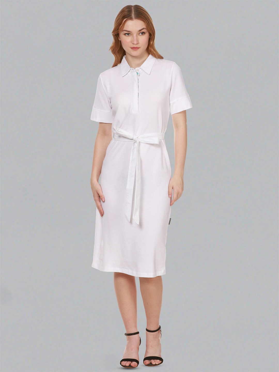 

Dream of Glory Inc Midi Shirt Dress, White