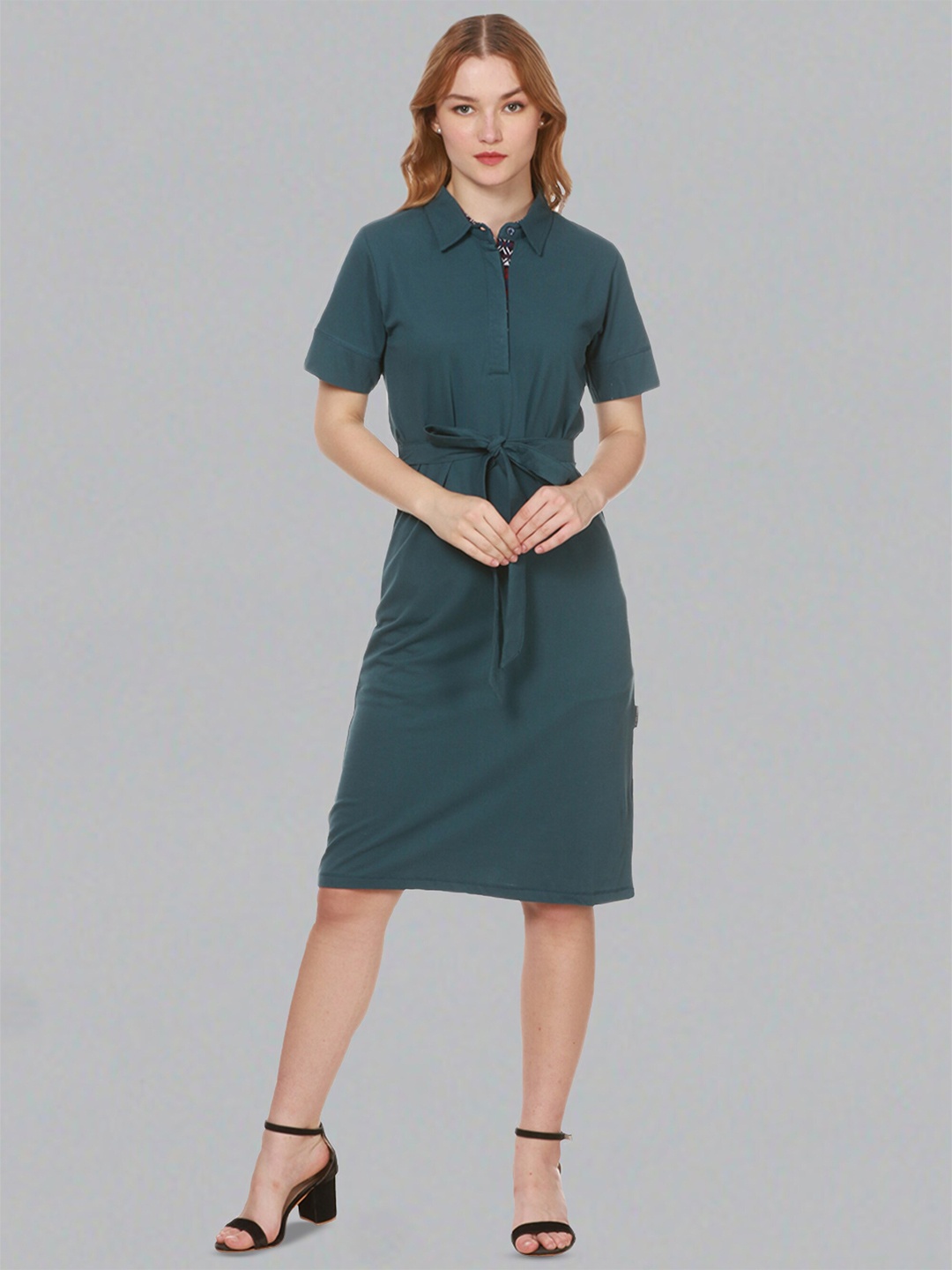 

Dream of Glory Inc Midi Shirt Dress, Sea green