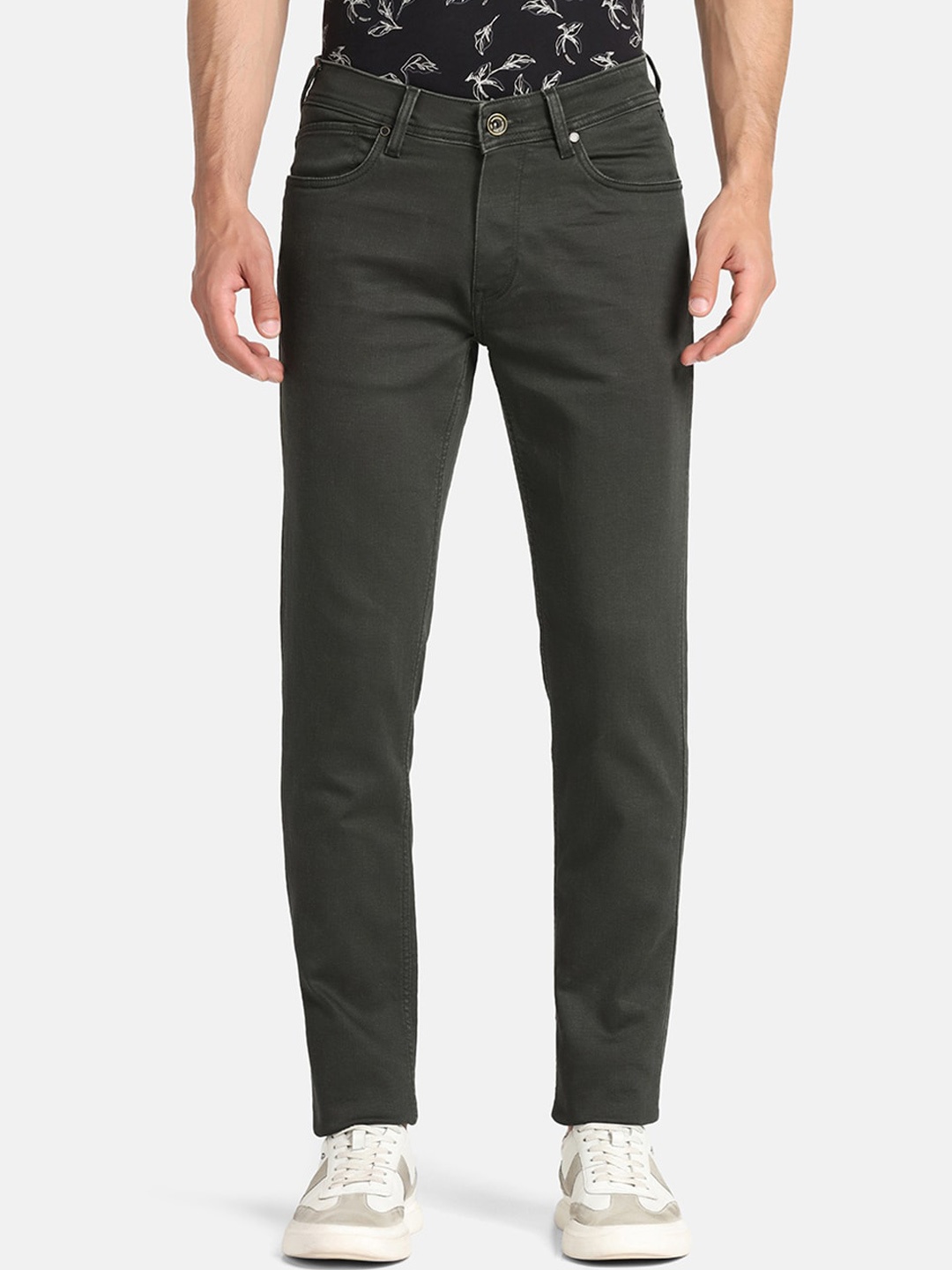 

Blackberrys Men Slim Fit Low-Rise Jeans, Green