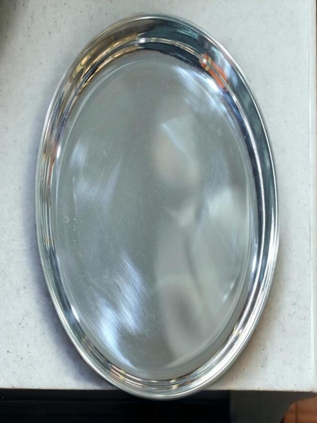 

Sigaram German Silver Plain Plate
