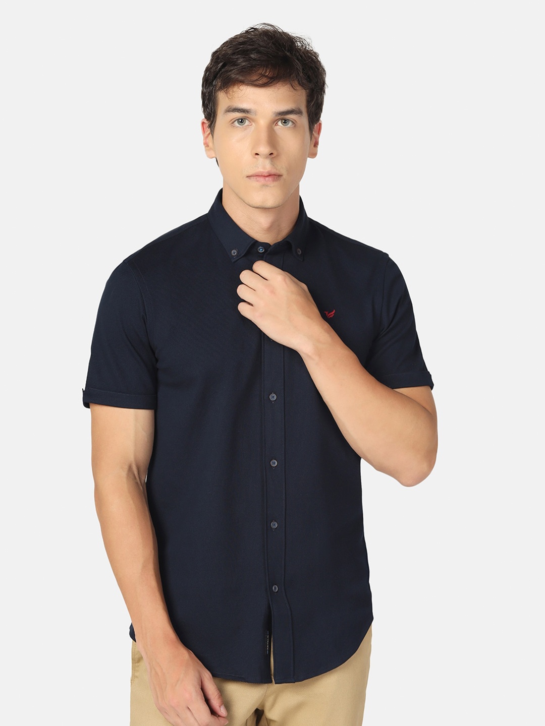 

Blackberrys Skinny Fit Opaque Cotton Casual Shirt, Black