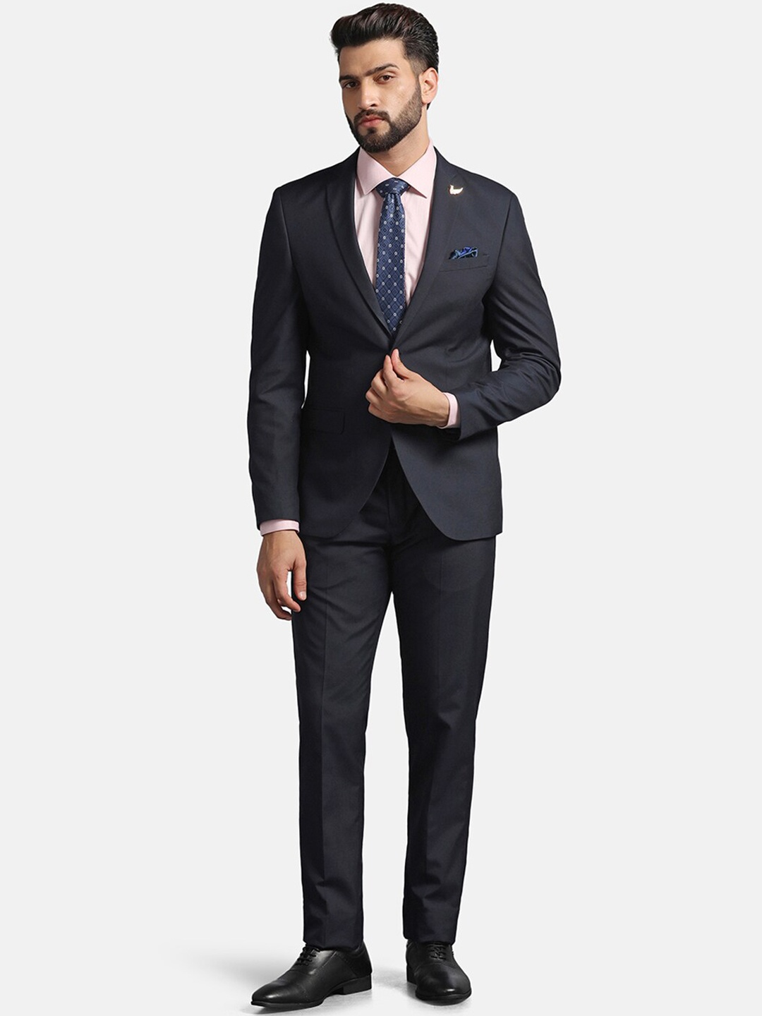 

Blackberrys Slim-Fit Single-Breasted Two-Piece Formal Suit, Blue