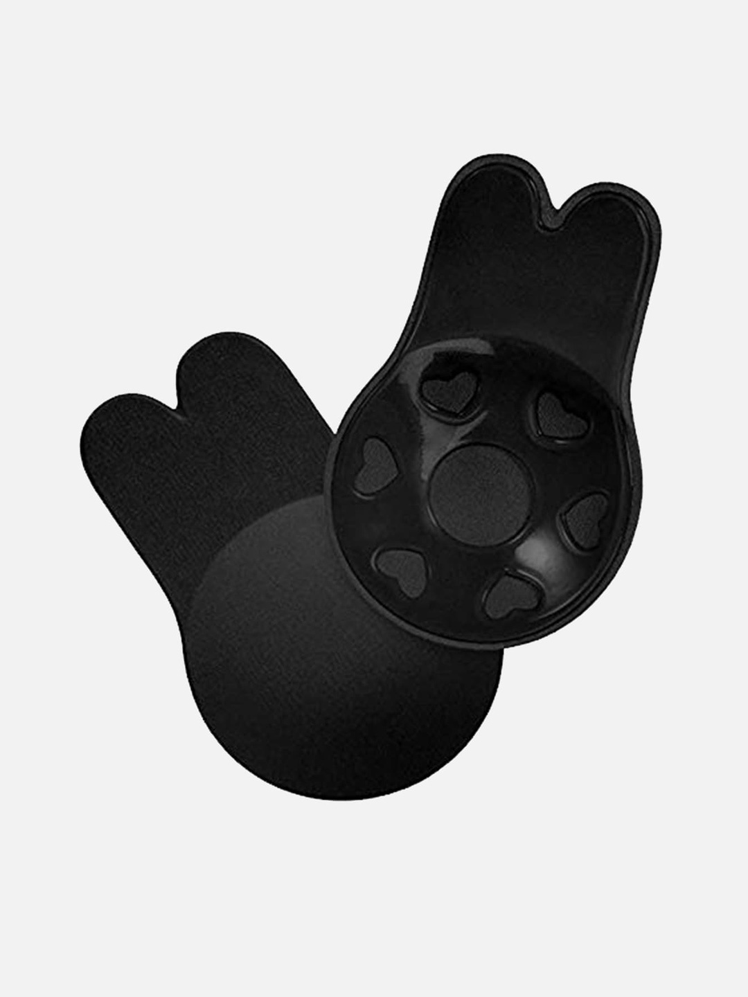 

StyFun Padded Reusable Pushup Breast Lift Stick-On Nipple Covers, Black