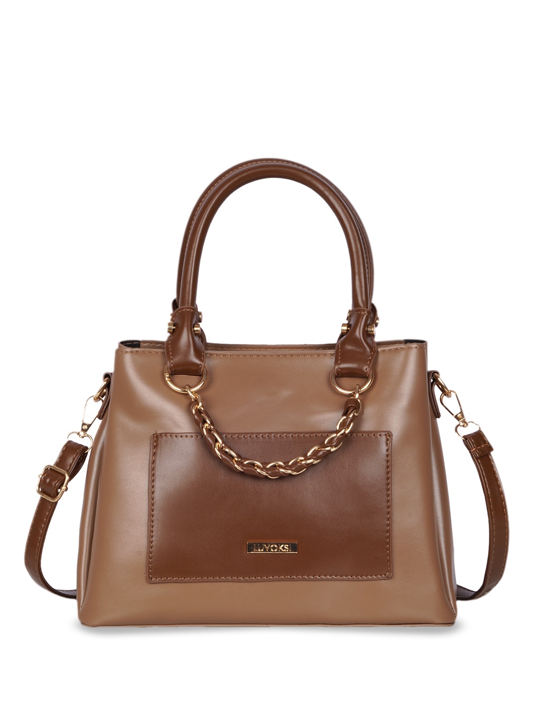 

Luvoksi Structured Handheld Bag, Brown