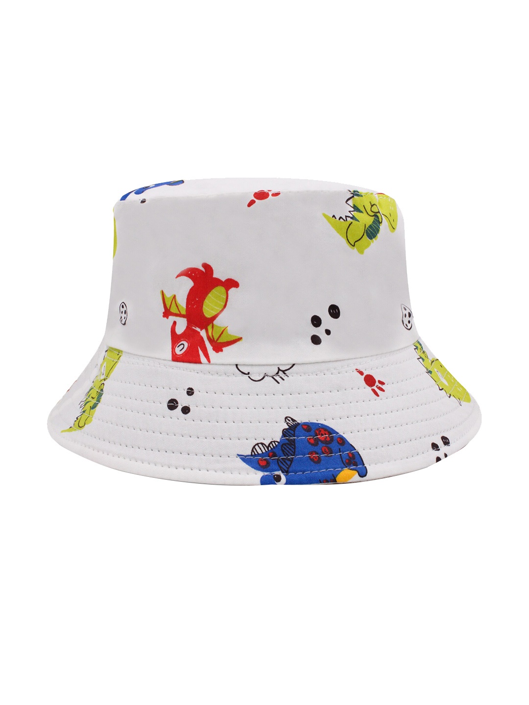 

JENNA Girls White Self Design Bucket Hat