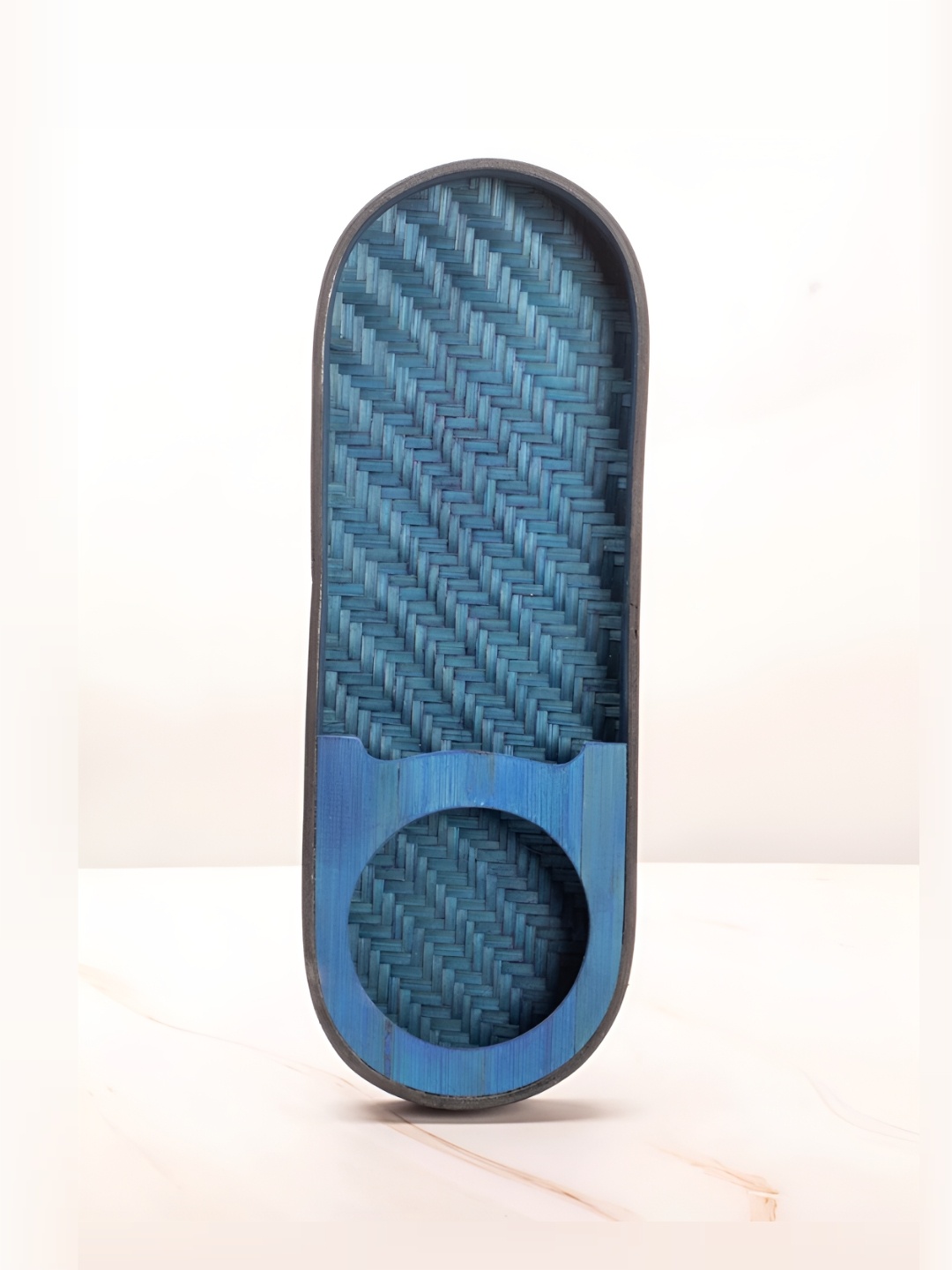 

KADAM HAAT Blue Wooden Dishwasher Safe Tray