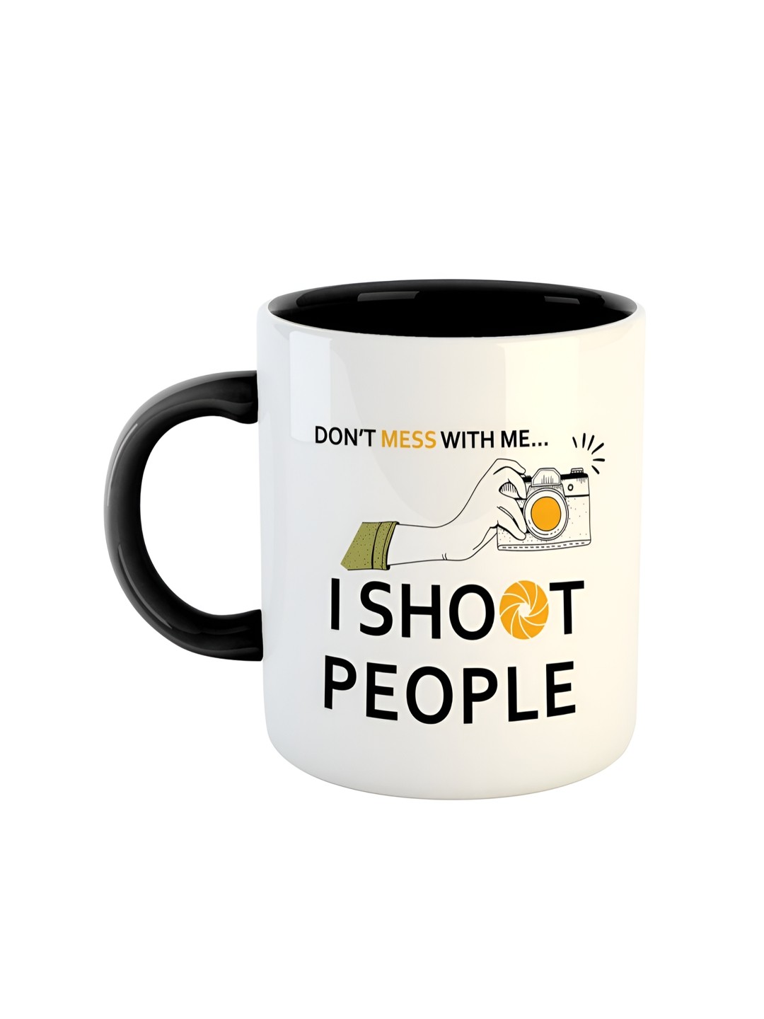 ARTBUG Black & White Graphic Printed Ceramic Glossy Mug 350 ml