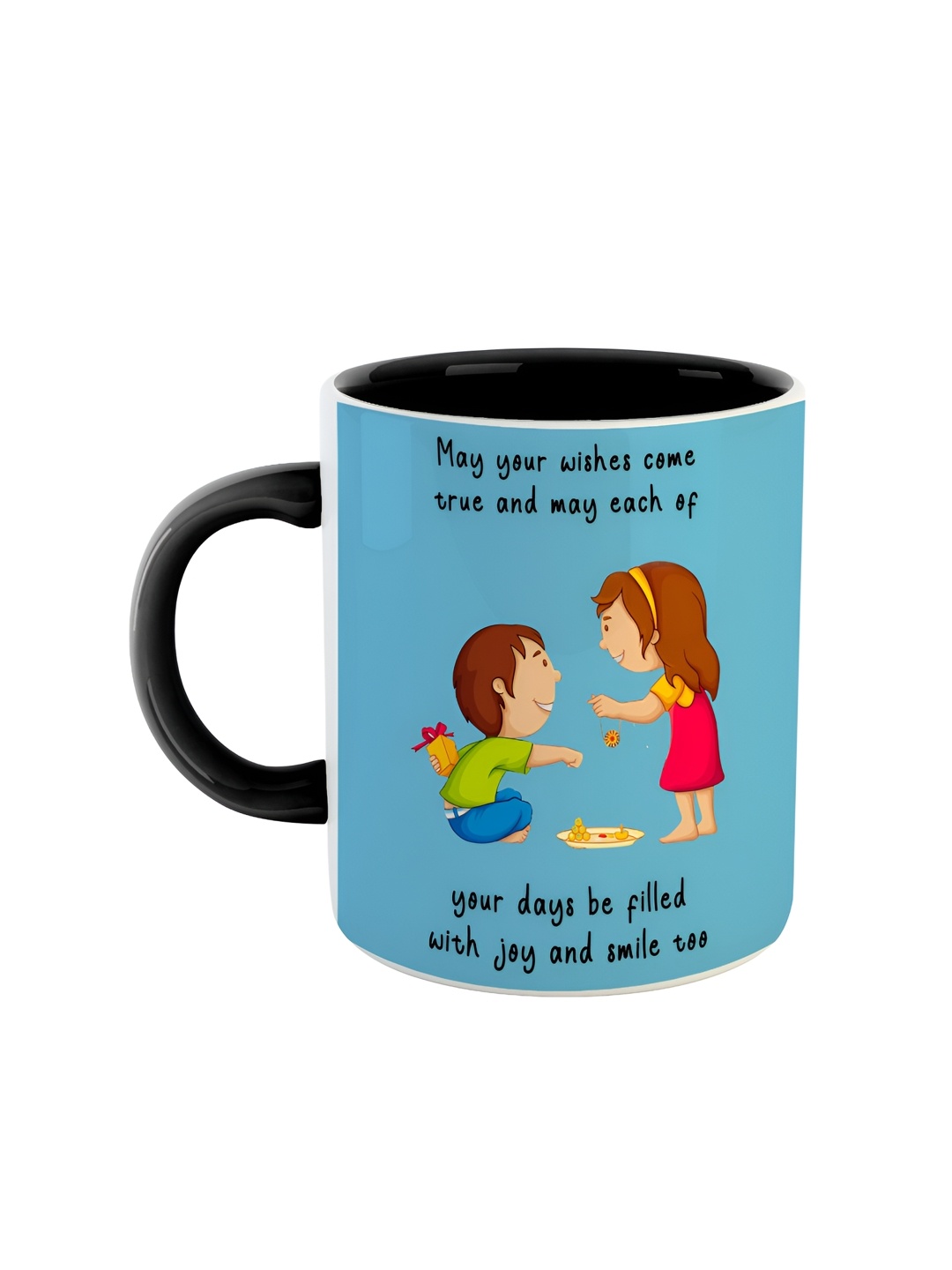 

ARTBUG Black & Blue Printed Ceramic Glossy Mug 350 ml
