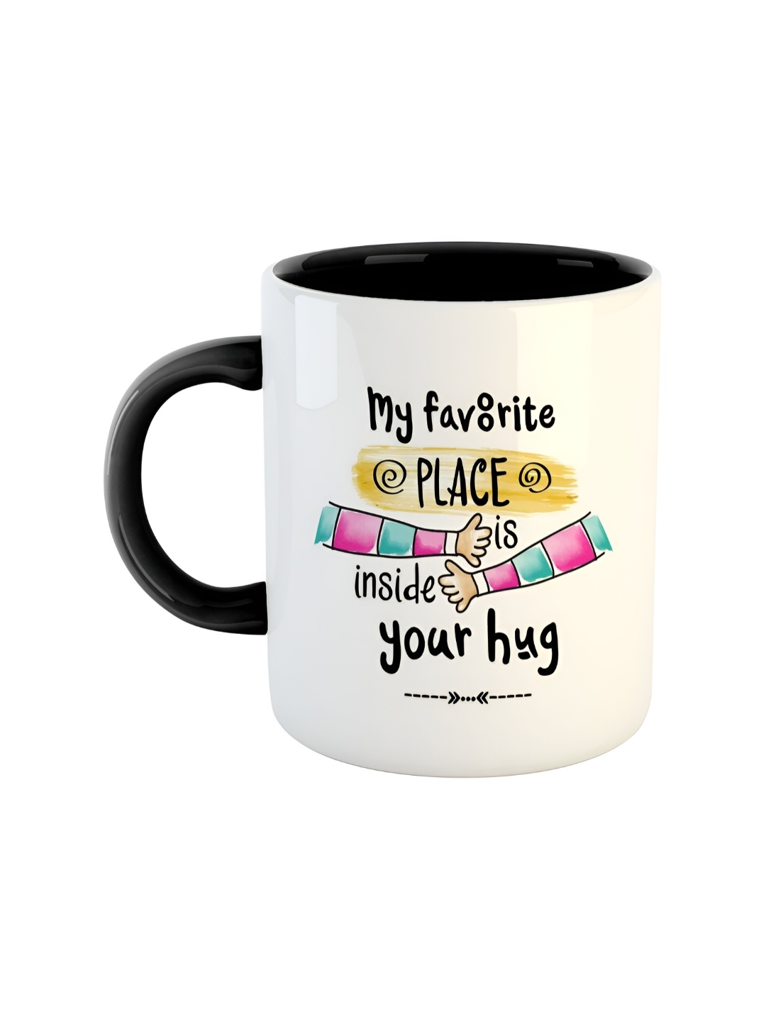 ARTBUG Black and White Printed Ceramic Glossy Mug 350 ml