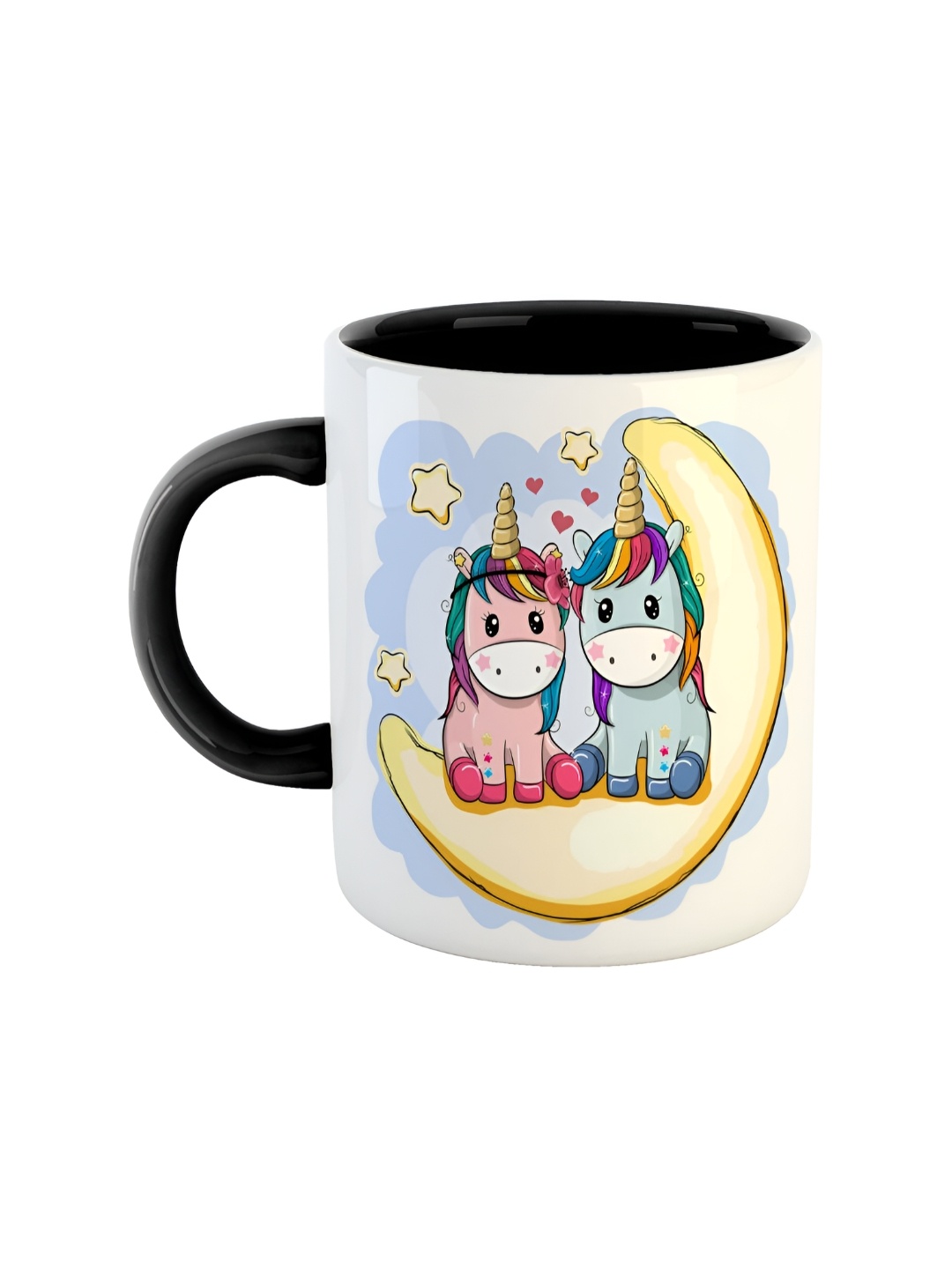

ARTBUG Black & Blue Unicorn Printed Ceramic Glossy Mug 350 ml