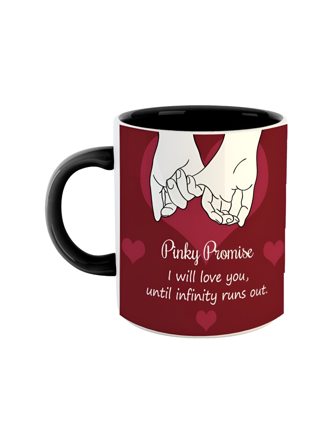 ARTBUG Black & Brown Printed Ceramic Glossy Mug 350ml