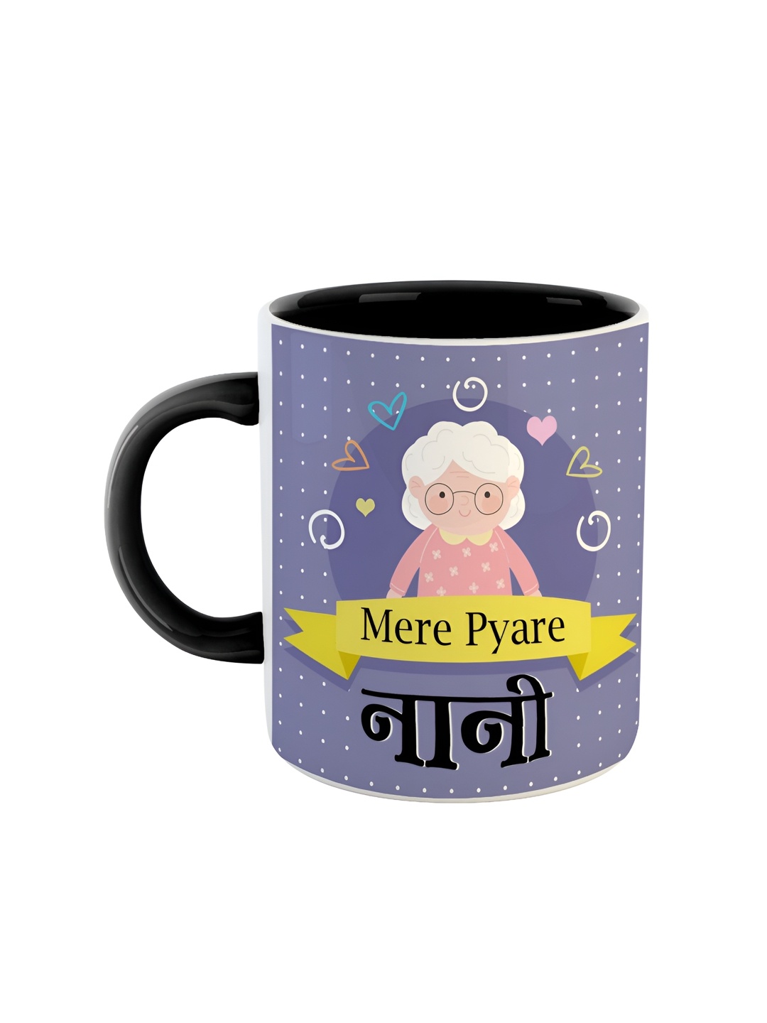 

ARTBUG Black & Blue Printed Ceramic Glossy Mug 350 ml