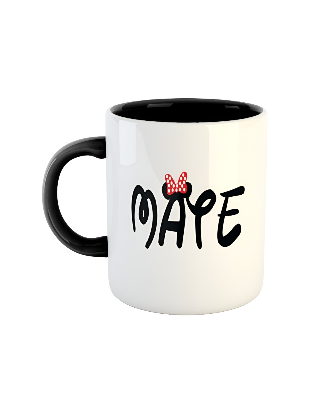 

ARTBUG Black Printed Ceramic Glossy Core Set of Cups and Mugs