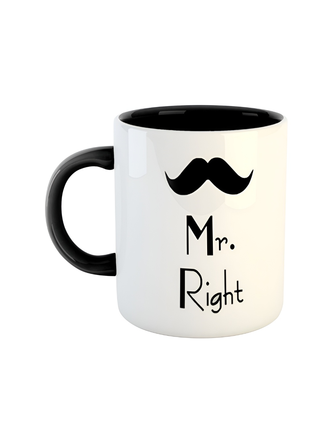 

ARTBUG Black Printed Ceramic Glossy Mug 350 ml