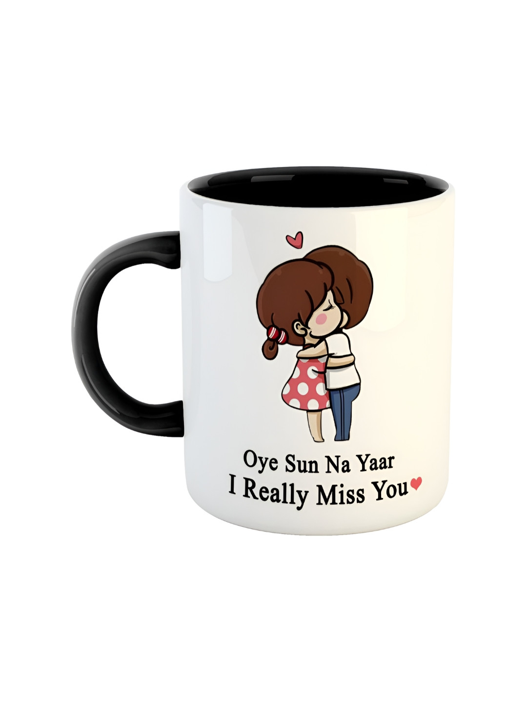 

ARTBUG Black Printed Ceramic Glossy Mug 350 ml