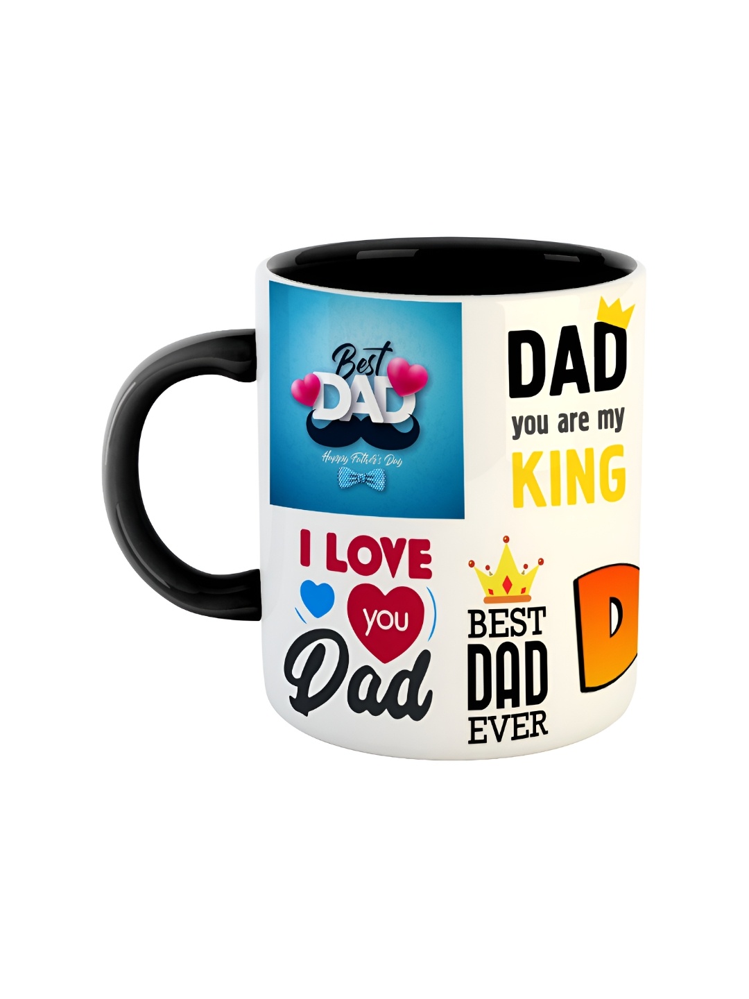 

ARTBUG Black & White DAD Printed Ceramic Glossy Mug 350 ml