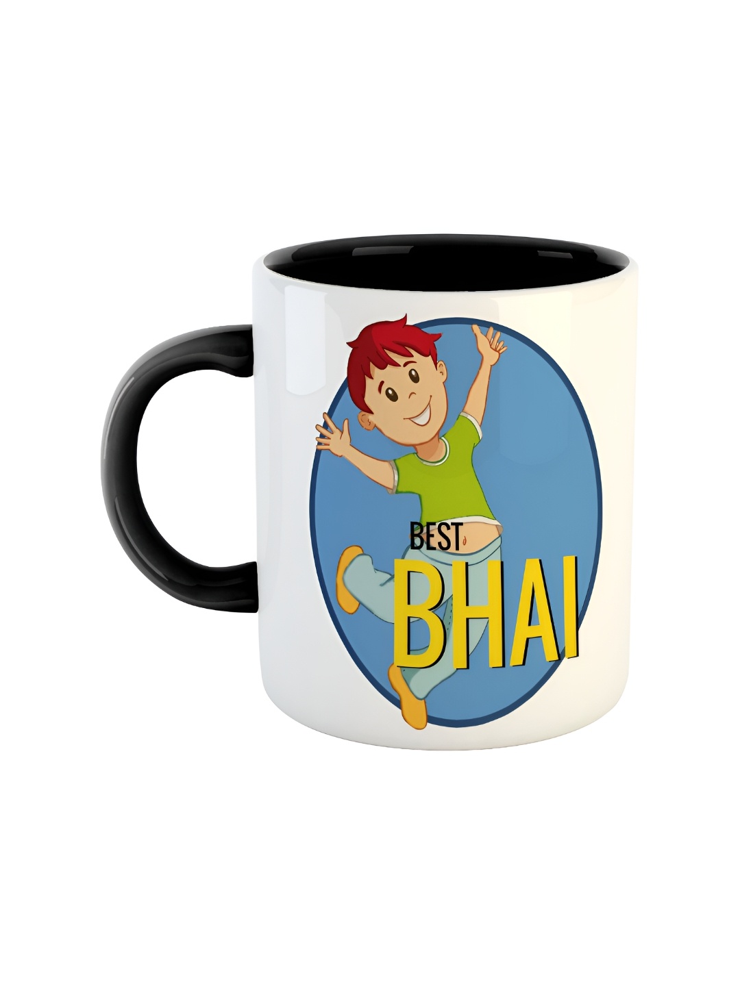 

ARTBUG Black Printed Ceramic Glossy Mug 350 ml