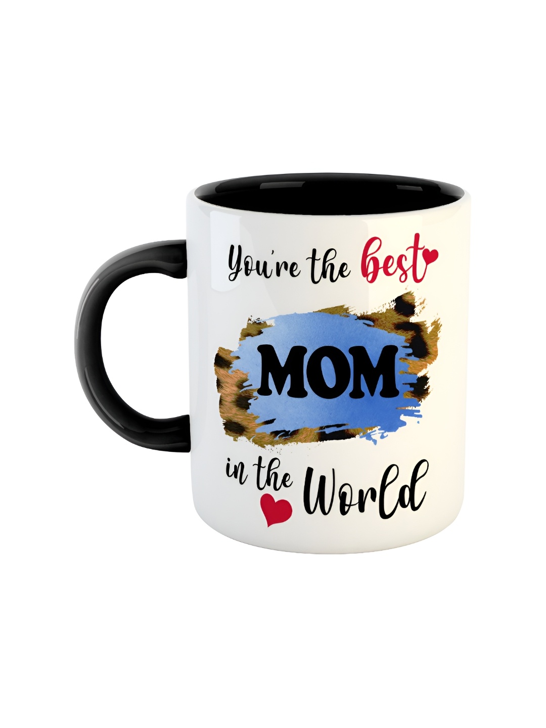 ARTBUG Black & White Typography Printed Ceramic Glossy Mug 350 ml