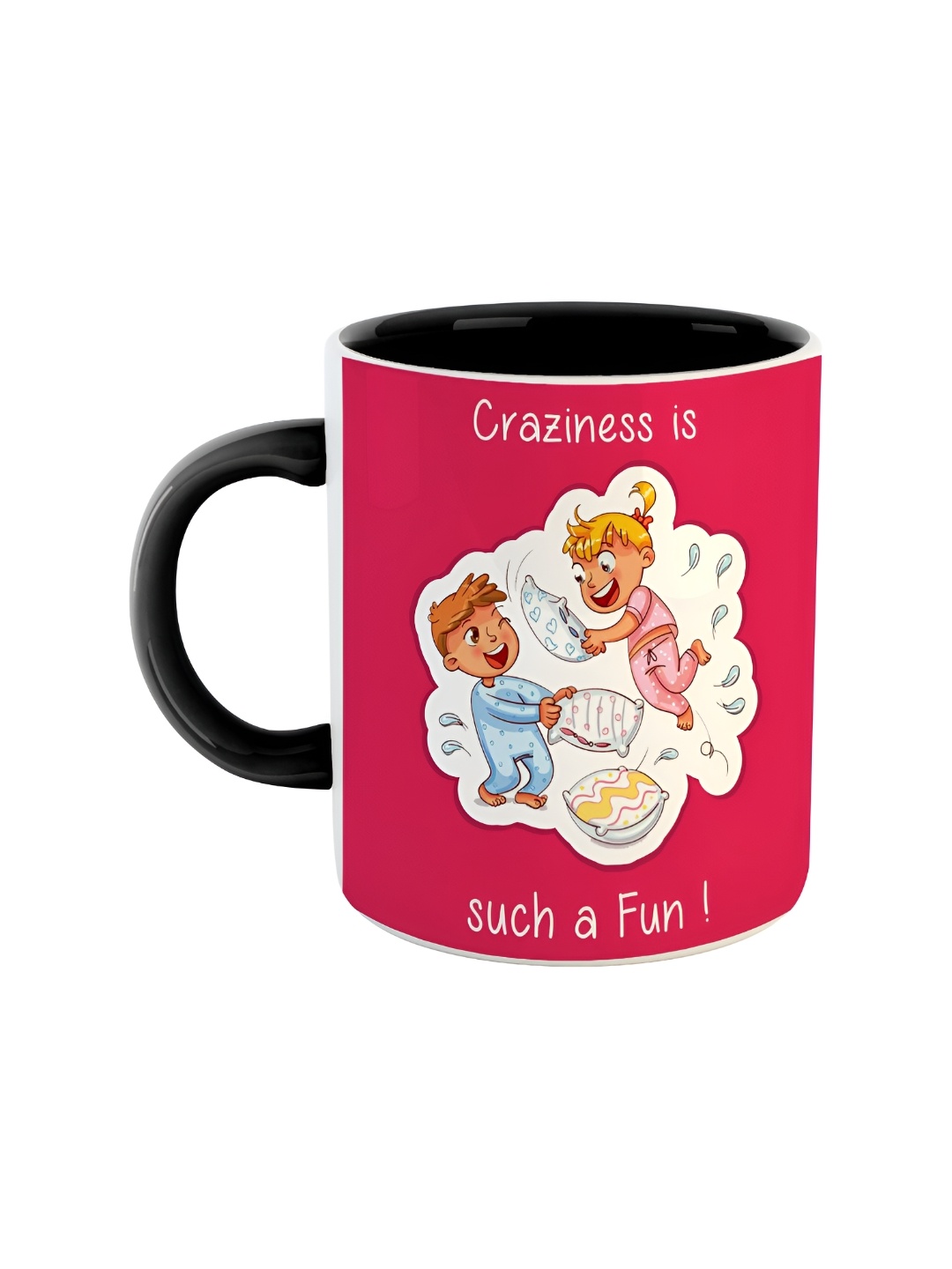 

ARTBUG Black & Red Printed Ceramic Glossy Dishwasher And Microwave Safe Mug 350ml