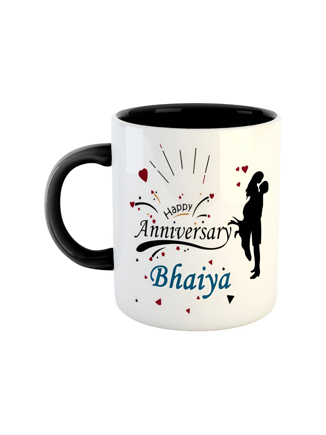 

ARTBUG Black & White Happy Anniversary Bhaiya Printed Ceramic Glossy Mug 350 ml