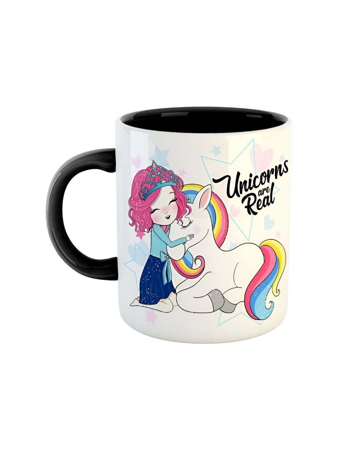 

ARTBUG Black Unicorns Printed Ceramic Glossy Mug 350 ml